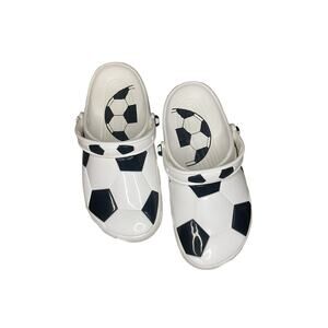 Crocs Soccer Ball Clog Junior Size 6 Black and White